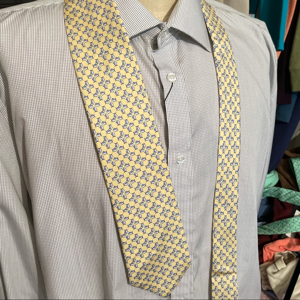 (New) Southern Tide Tie / Yellow / Silk